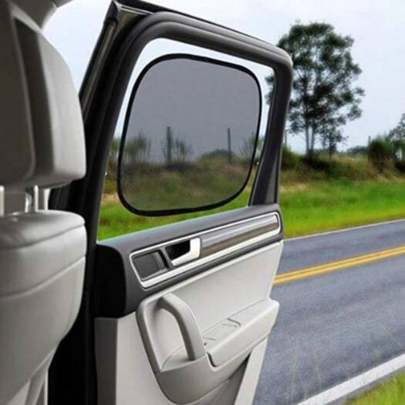 Car Double Deck Sunblock Board 4Pcs Black 44 X 38Cm