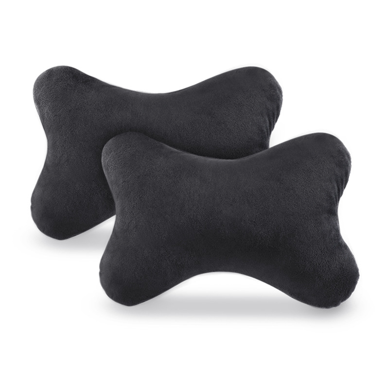 Car Seat Neck Care Headrest Breathable Comfortable Double Bone By Pillow Black