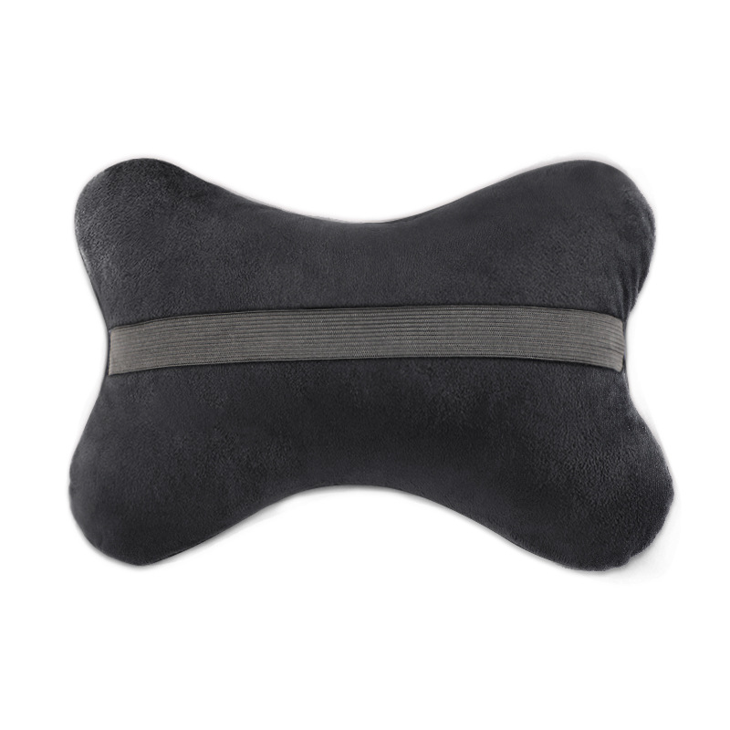 Car Seat Neck Care Headrest Breathable Comfortable Double Bone By Pillow Black