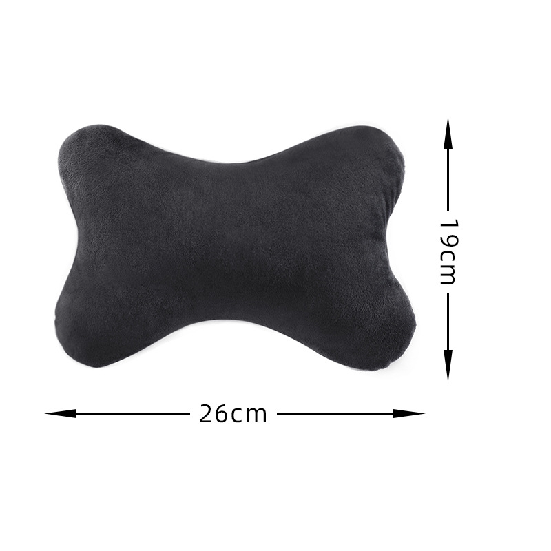 Car Seat Neck Care Headrest Breathable Comfortable Double Bone By Pillow Black