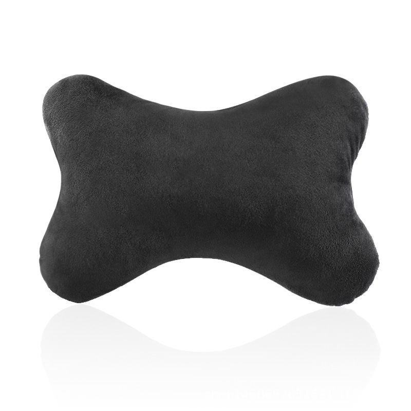Car Seat Neck Care Headrest Breathable Comfortable Double Bone By Pillow Black