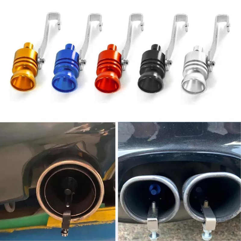 Car Turbo Sound Whistle Exhaust Muffler Black