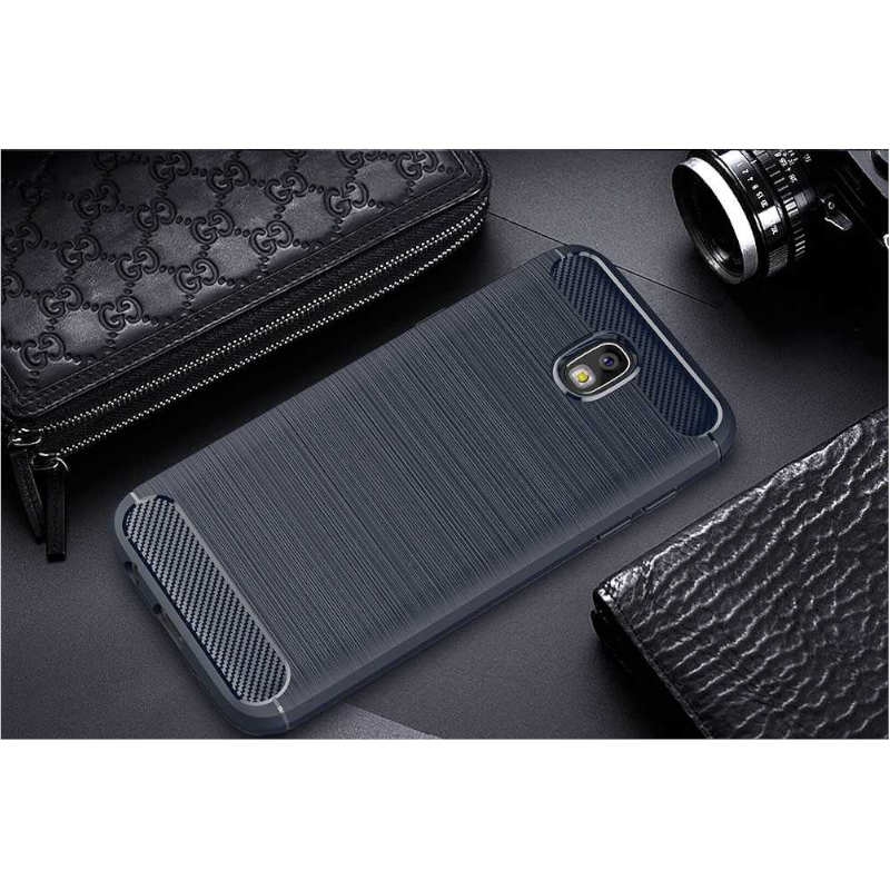 Carbon Fiber Soft Silicone Tpu Shockproof Case For Samsung Galaxy J5 Pro / 2017 J530
