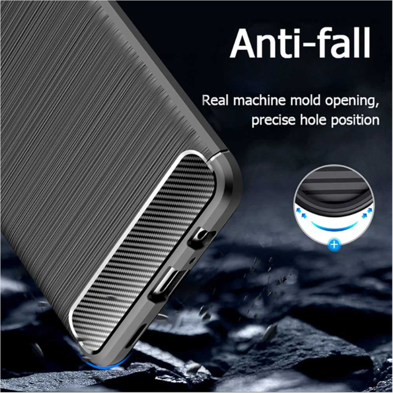 Carbon Fiber Soft Silicone Tpu Shockproof Case For Samsung Galaxy J5 Pro / 2017 J530