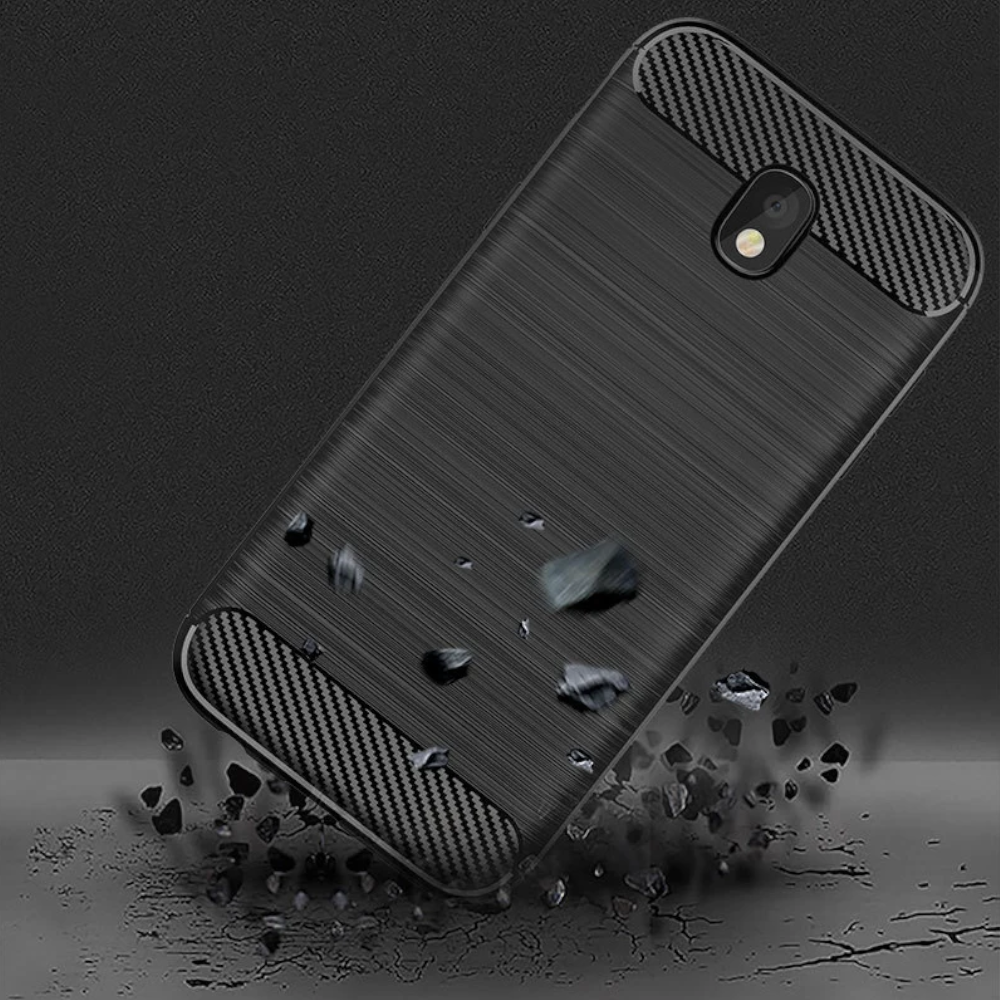 Carbon Fiber Soft Silicone Tpu Shockproof Case For Samsung Galaxy J5 Pro / 2017 J530