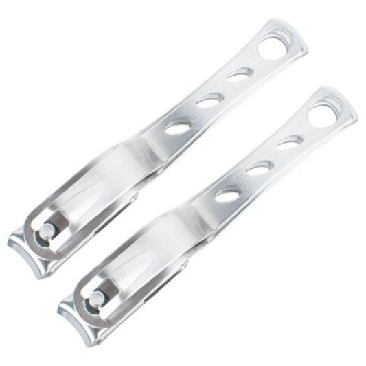 2Pcs Nail Clippers Set Thick Finger Toe Cutter Trimming Tool Stainless Steel Art
