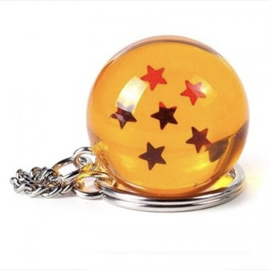 Cartoon Keychain 3D Crystal Ball Series Toy Gift 4 Stars Saffron