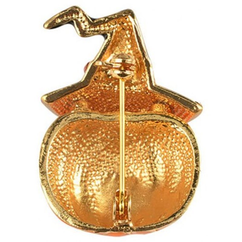 Cartoon Pumpkin Brooch For Halloween Party Decoration Orange