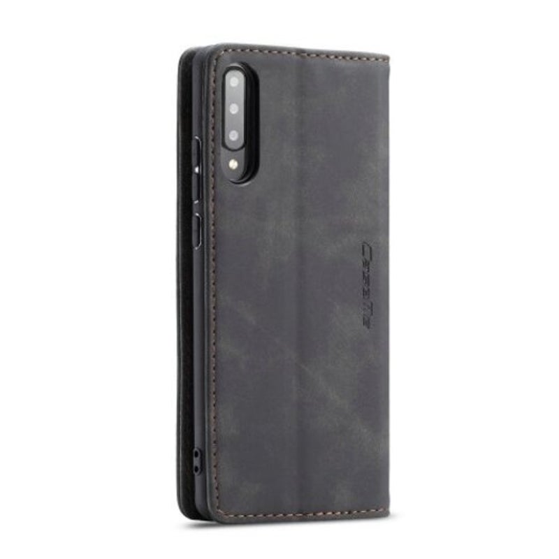 Retro Leather Wallet Flip Phone Card Slot For Samsung Galaxy A30s Brown