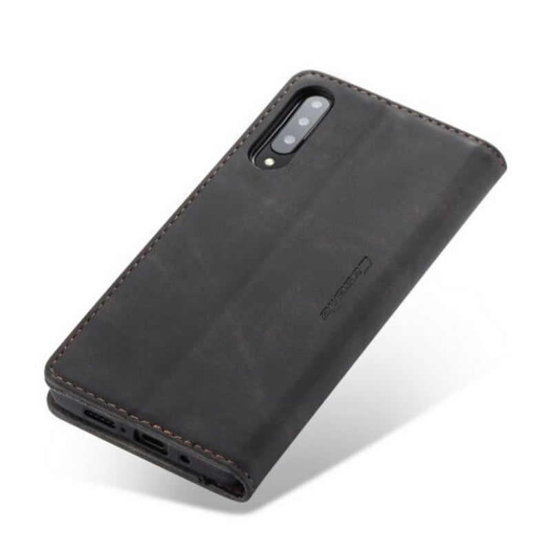 Retro Leather Wallet Flip Phone Card Slot For Samsung Galaxy A30s Brown