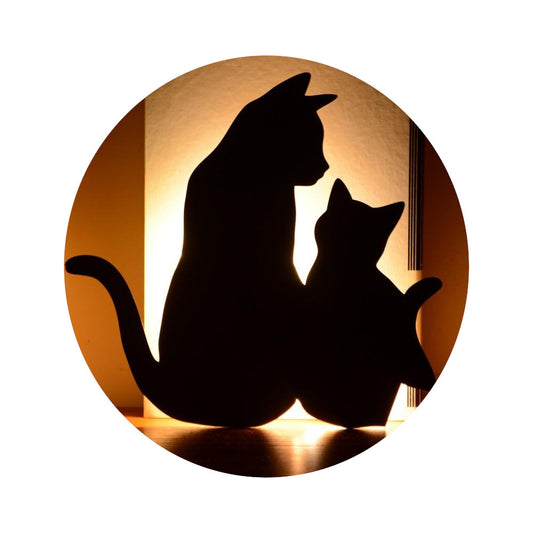 Cute Cat Wall Led Motion Sensor Lamp Smart Night Light