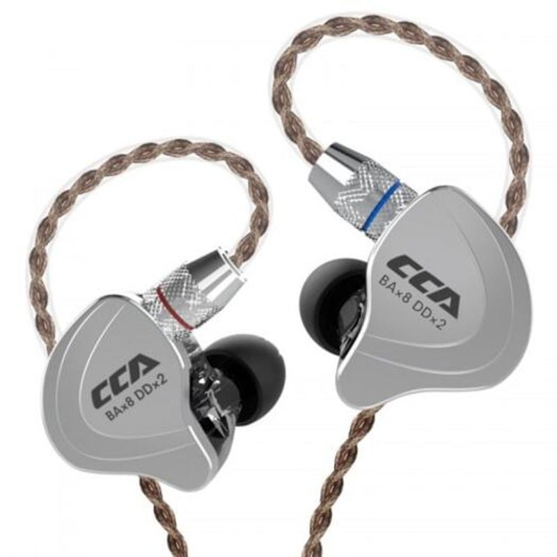 Cca C10 In Ear Wire Earphone Hifi Running Sports 5 Drive Unit Black Without Mic