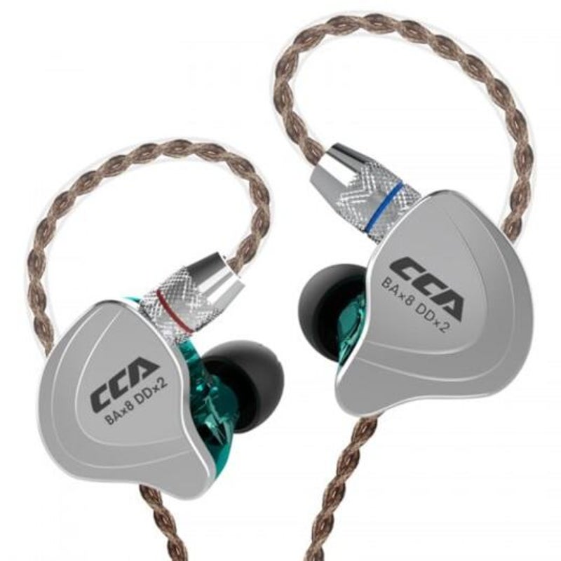Cca C10 In Ear Wire Earphone Hifi Running Sports 5 Drive Unit Black Without Mic