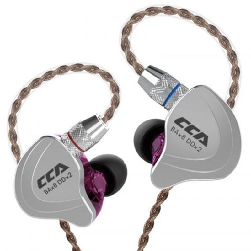 Cca C10 In Ear Wire Earphone Hifi Running Sports 5 Drive Unit Black Without Mic