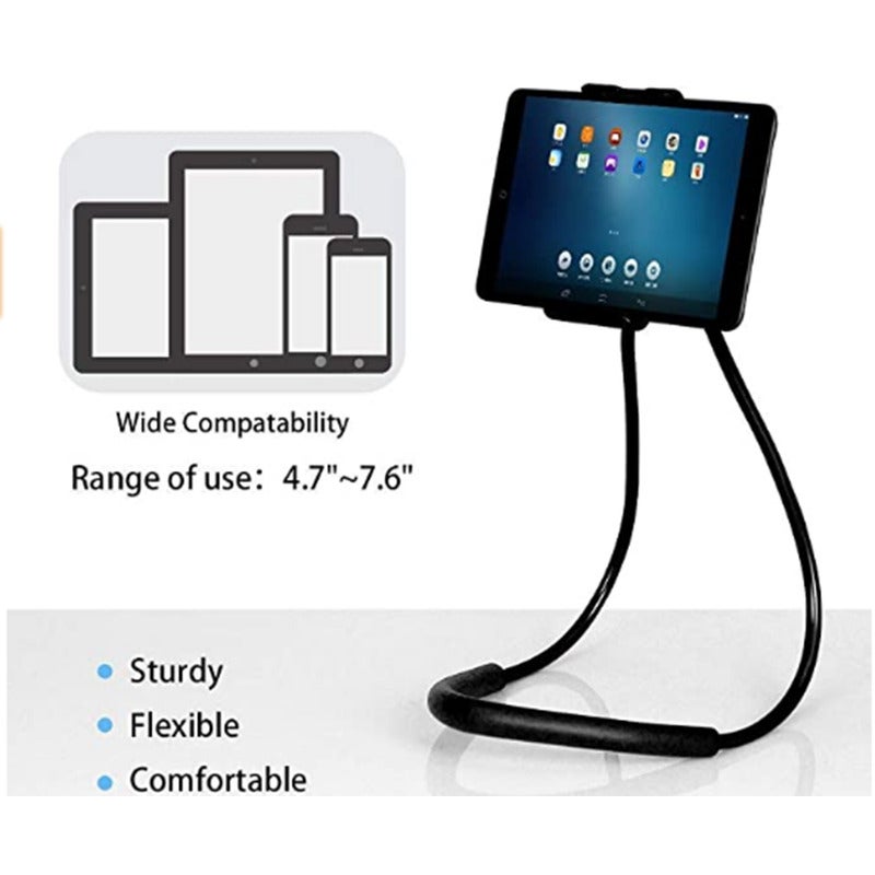 Cell Phone Holder Lazy Tablet Bracket Universal Neck Stand For Iphone Rotating Gooseneck Mount With Multiple Function Bl