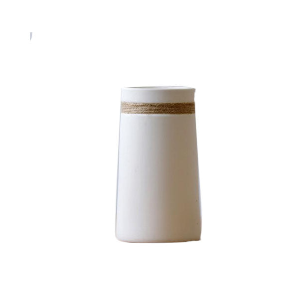 Boho Simple Coastal Ceramic Vases With Twine