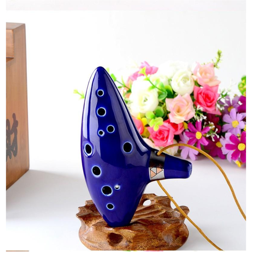 Ceramic Ocarina 12 Hole Kiln Fired Chinese Musical Instruments Beginners