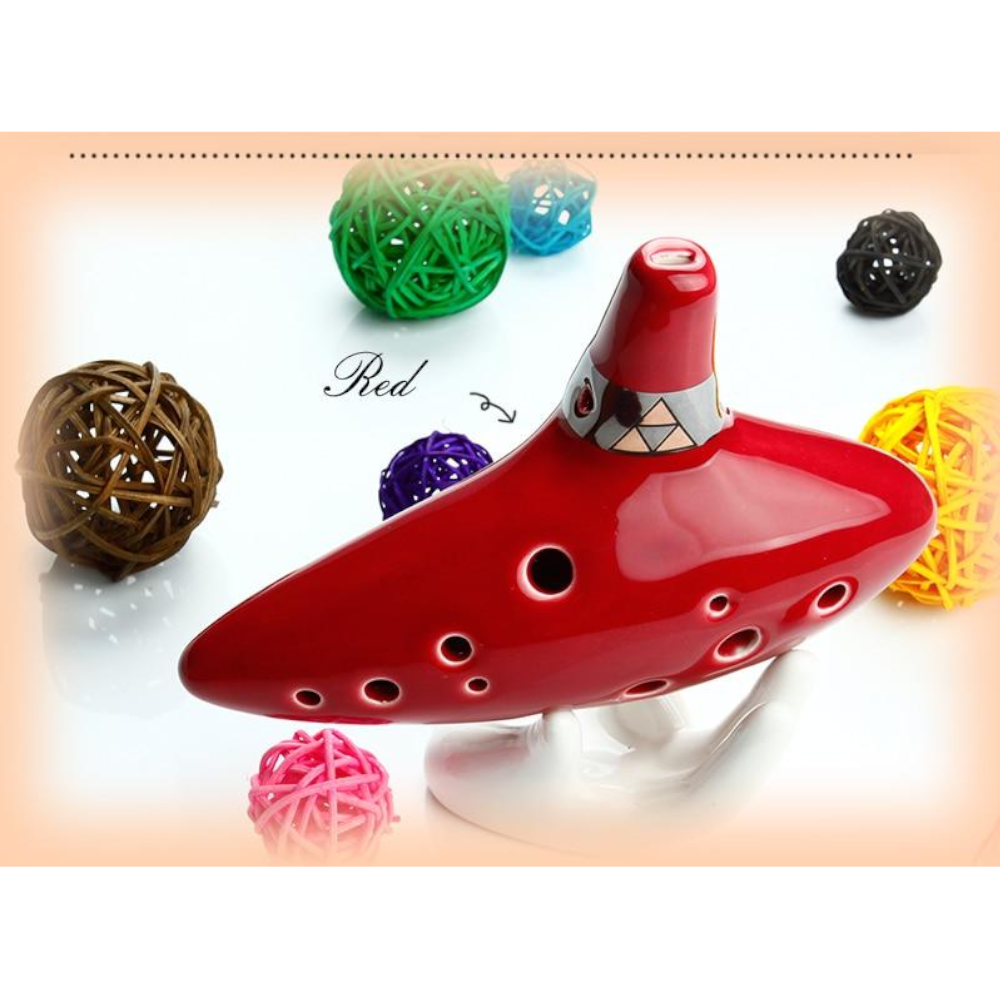Ceramic Ocarina 12 Hole Kiln Fired Chinese Musical Instruments Beginners