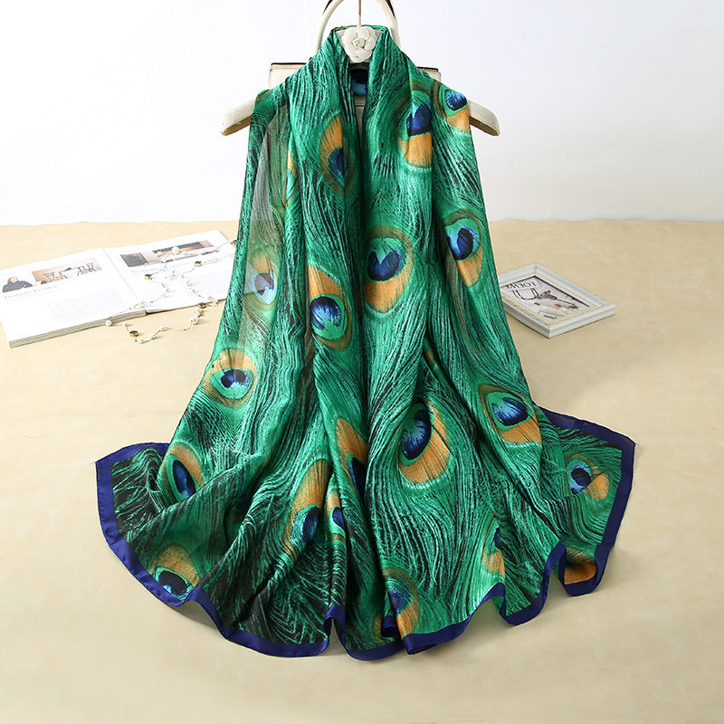 Colourful Shawl Travel Silk Scarf Women's Accessories