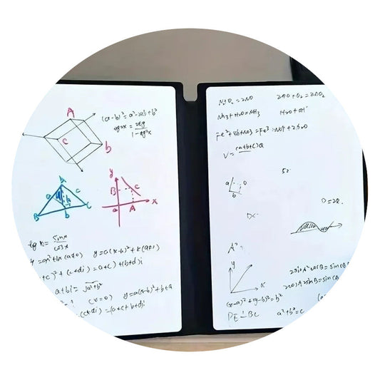 A5 Reusable Whiteboard Notebook Set With Pen Erasing Cloth Leather Memo Pad Weekly Planner Portable Stylish Office