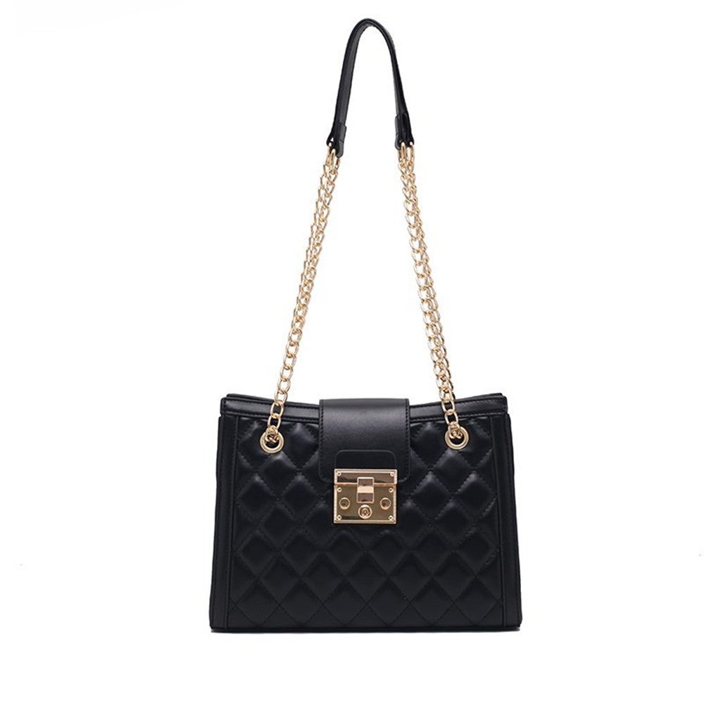 Chain Designer Pu Leather Crossbody Bags For Women Simple Style Handbag