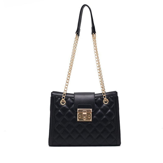 Chain Designer Pu Leather Crossbody Bags For Women Simple Style Handbag