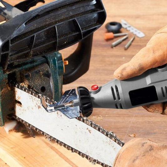 Chain Saw Tooth Grinding Tool Sharpening Attachment Accessories Silver