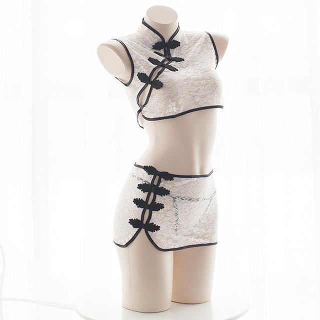 Cheongsam See Through Lingerie Set For Women