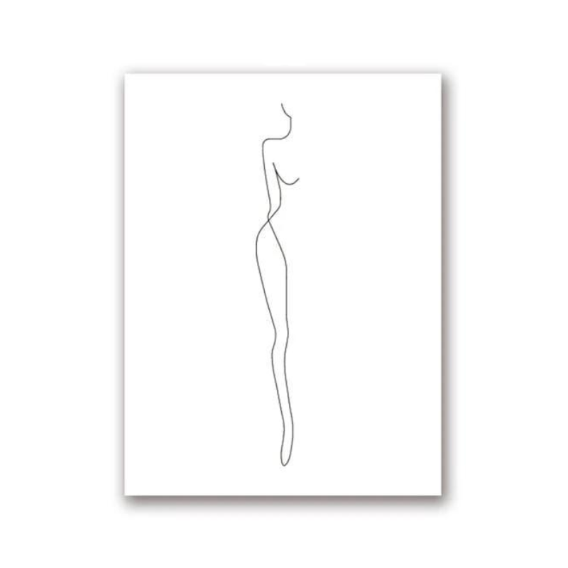 Chic Feminine Canvas Simple Wall Art Decor