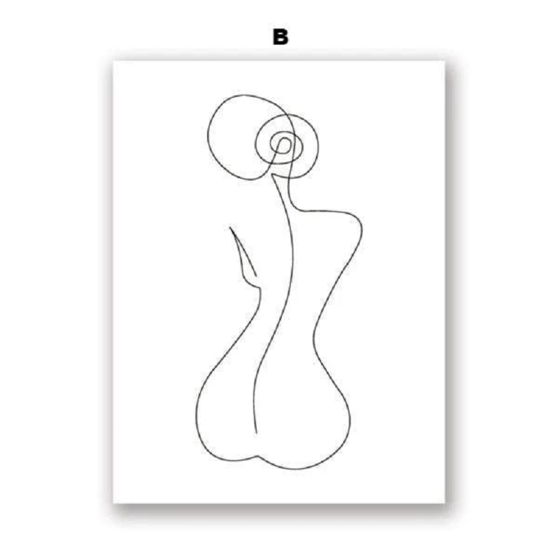 Chic Feminine Canvas Simple Wall Art Decor