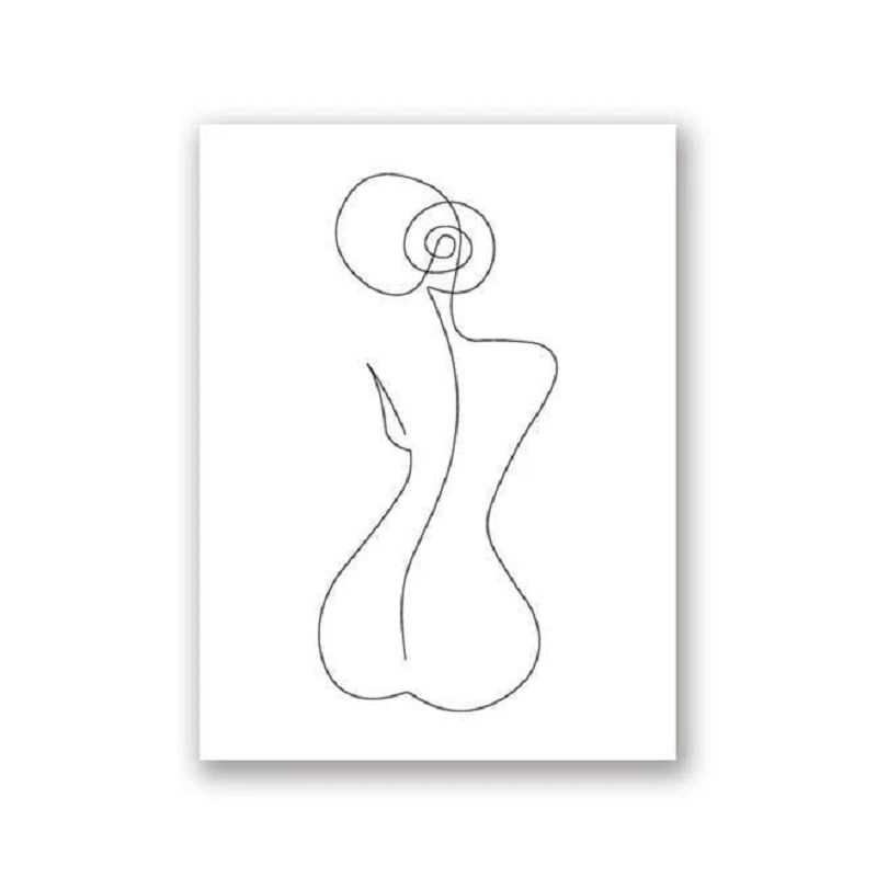Chic Feminine Canvas Simple Wall Art Decor