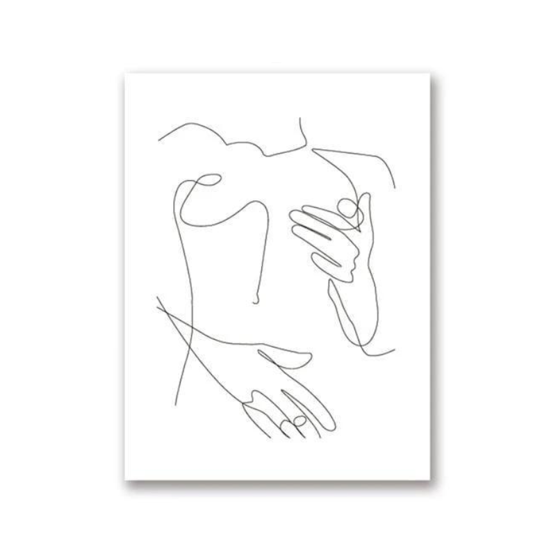 Chic Feminine Canvas Simple Wall Art Decor