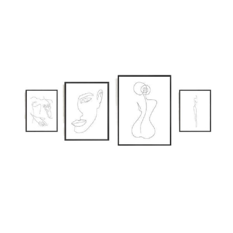 Chic Feminine Canvas Simple Wall Art Decor