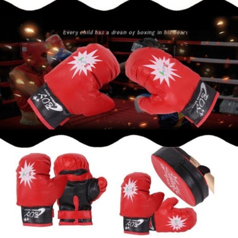 Children Boxing Gloves Punch Mitt Fitness Exercise Toy