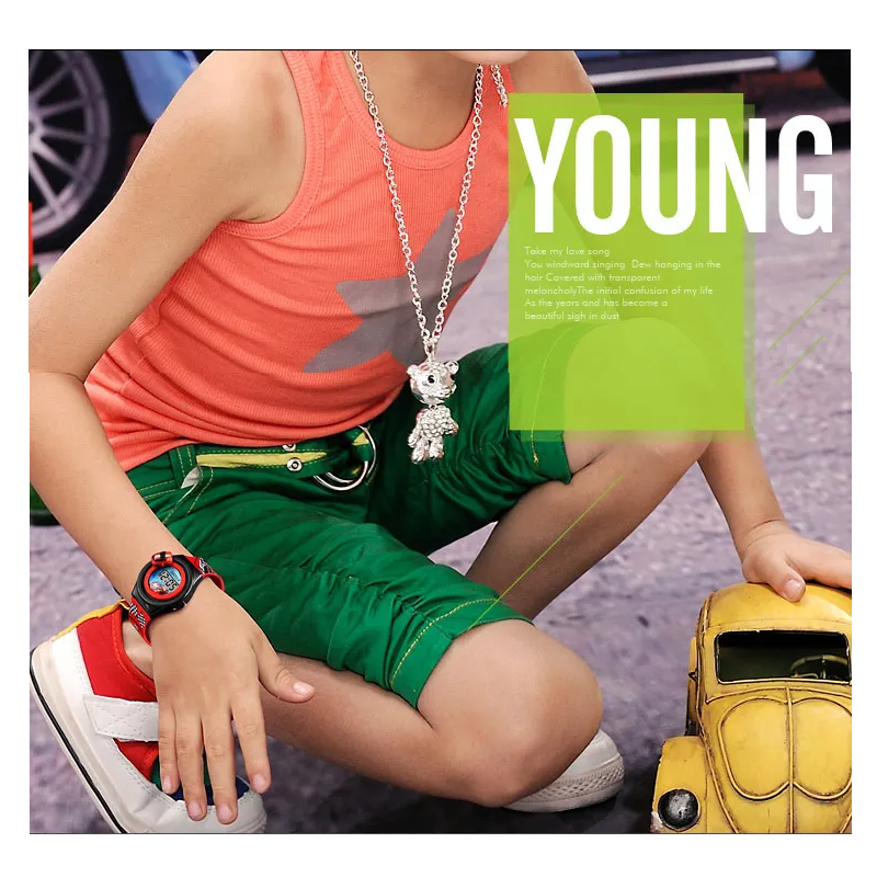 Veile Studios Skmei Children Electronic Watch Car Shape Toy Lcd Digital Wrist Watches