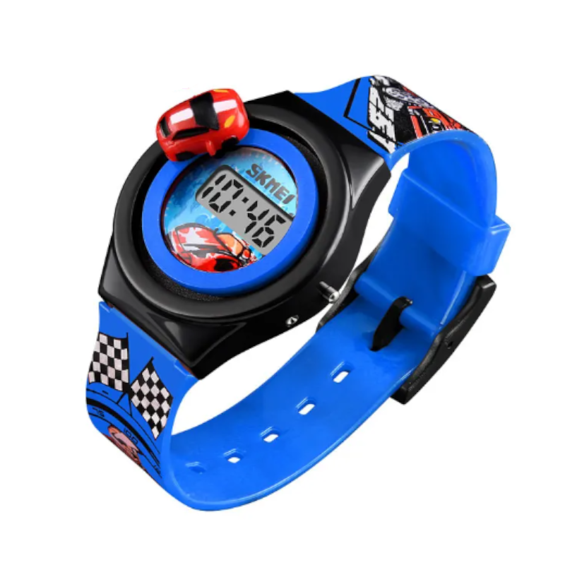 Veile Studios Skmei Children Electronic Watch Car Shape Toy Lcd Digital Wrist Watches