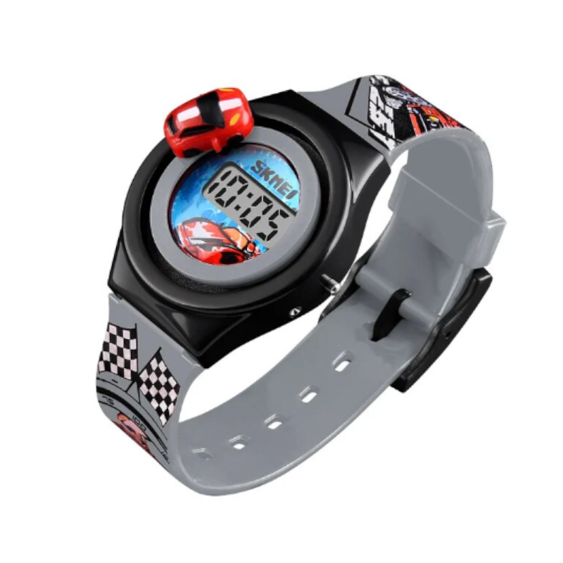 Veile Studios Skmei Children Electronic Watch Car Shape Toy Lcd Digital Wrist Watches