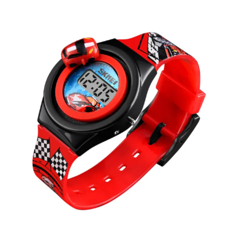 Veile Studios Skmei Children Electronic Watch Car Shape Toy Lcd Digital Wrist Watches