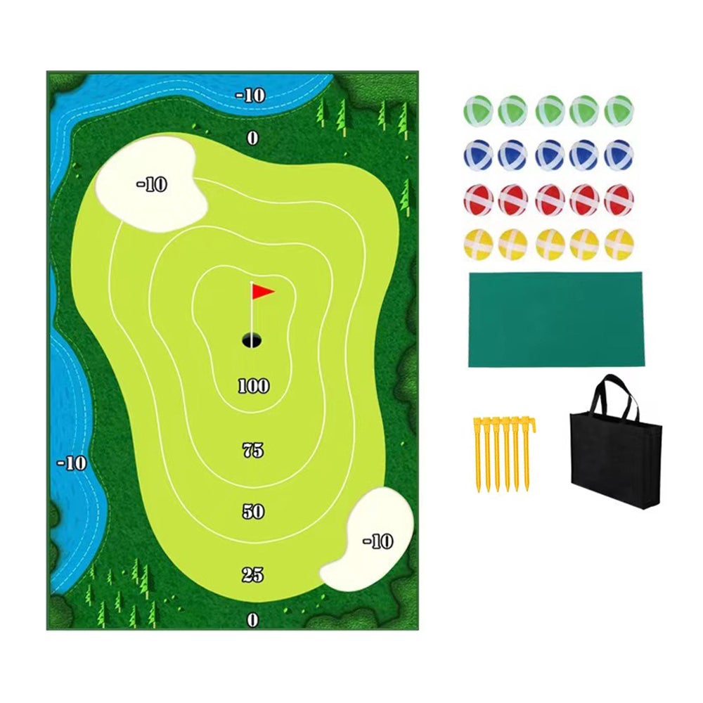 Chipping Golf Game Mat Set Practice Play Indoor Outdoor Games Equipment
