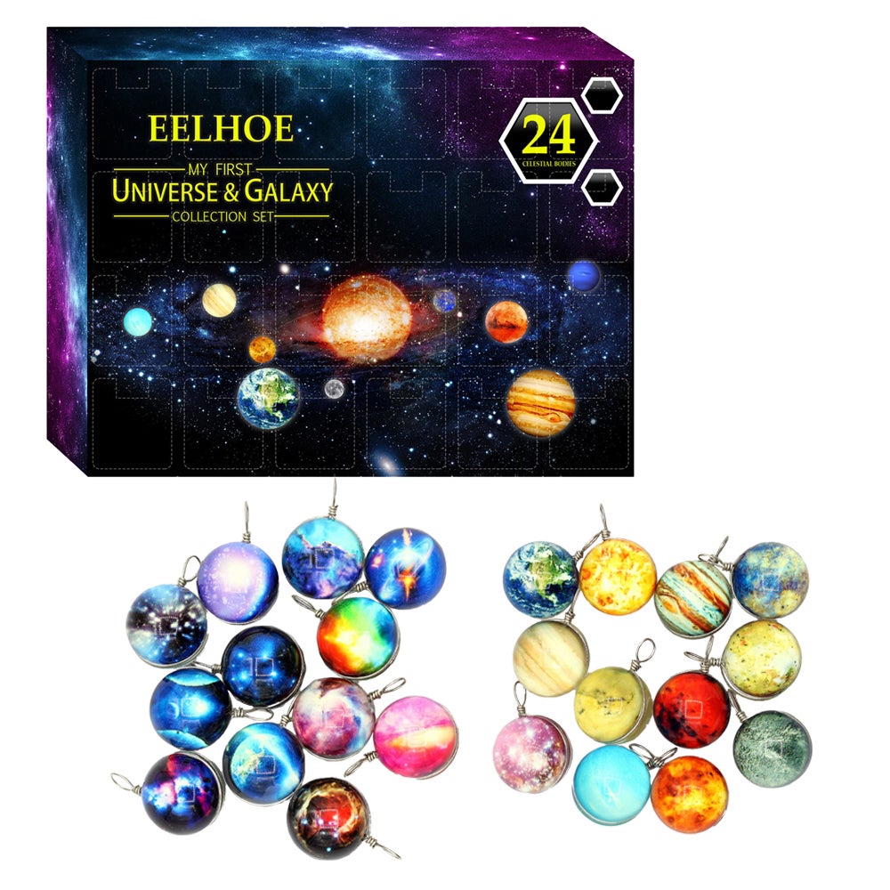 Christmas 24 Days Toy Set Universe Galaxy Planet Advent Calendar Cosmic Surprise Gifts Box