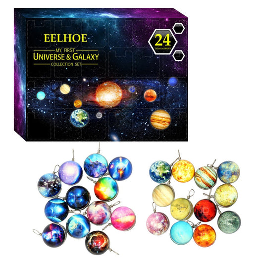 Christmas 24 Days Toy Set Universe Galaxy Planet Advent Calendar Cosmic Surprise Gifts Box