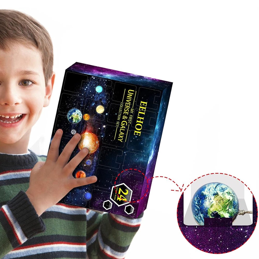 Christmas 24 Days Toy Set Universe Galaxy Planet Advent Calendar Cosmic Surprise Gifts Box