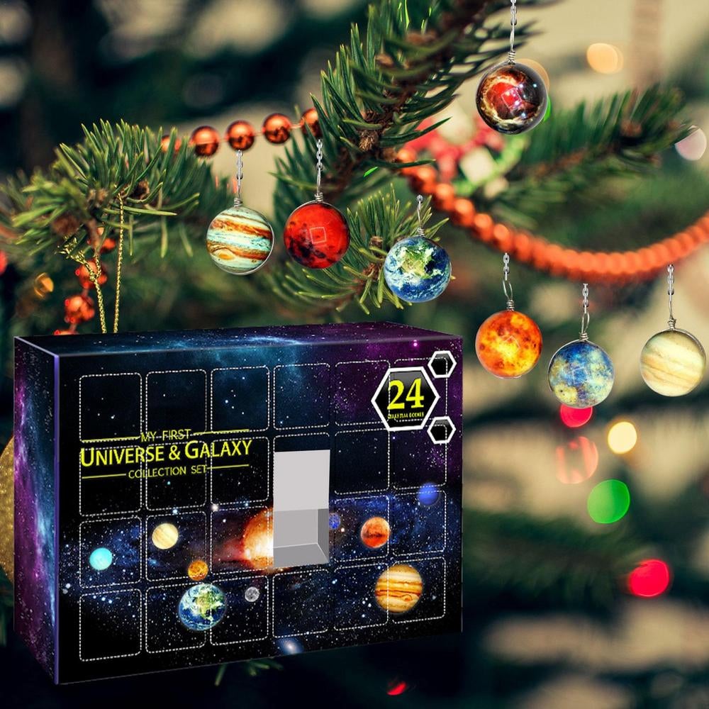 Christmas 24 Days Toy Set Universe Galaxy Planet Advent Calendar Cosmic Surprise Gifts Box