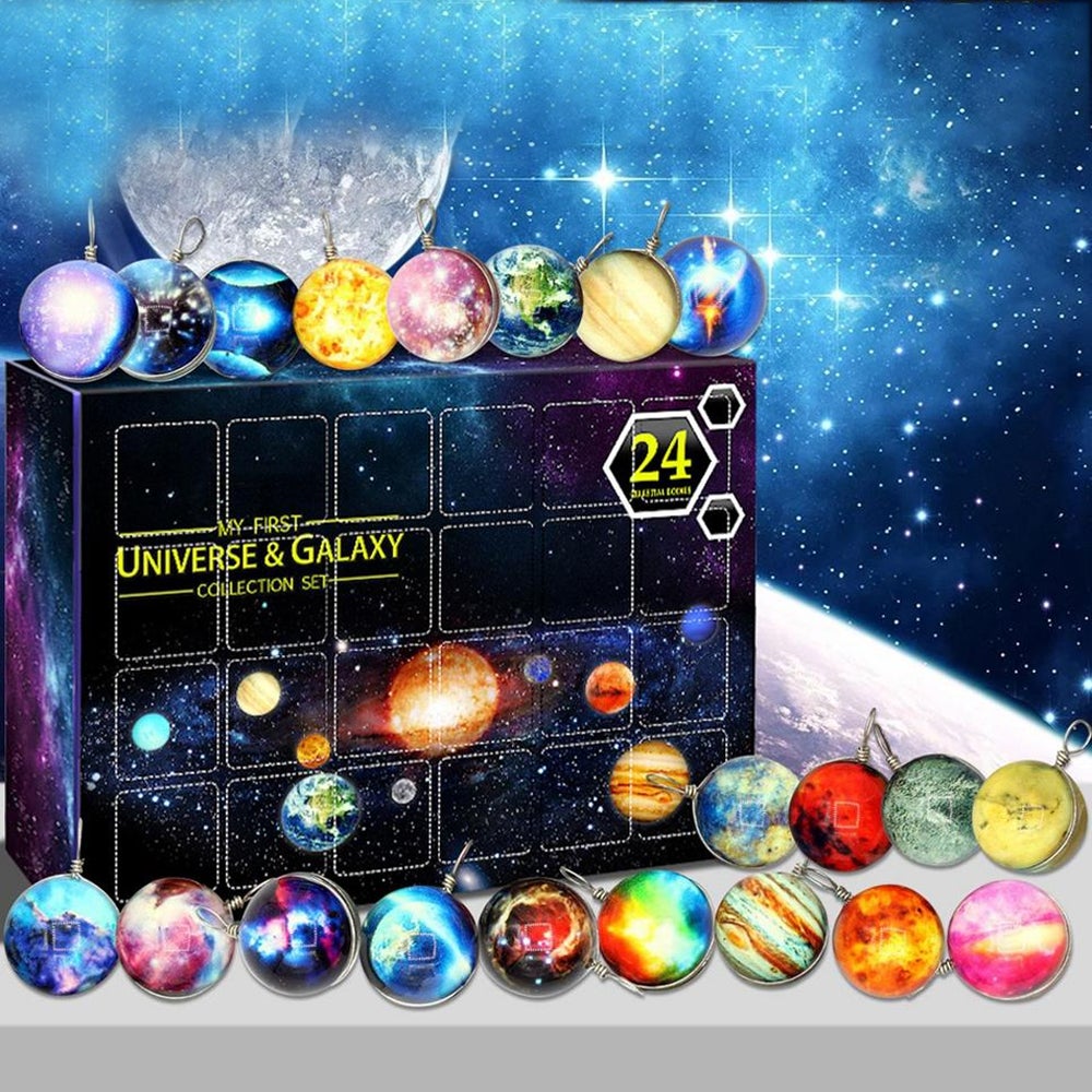Christmas 24 Days Toy Set Universe Galaxy Planet Advent Calendar Cosmic Surprise Gifts Box