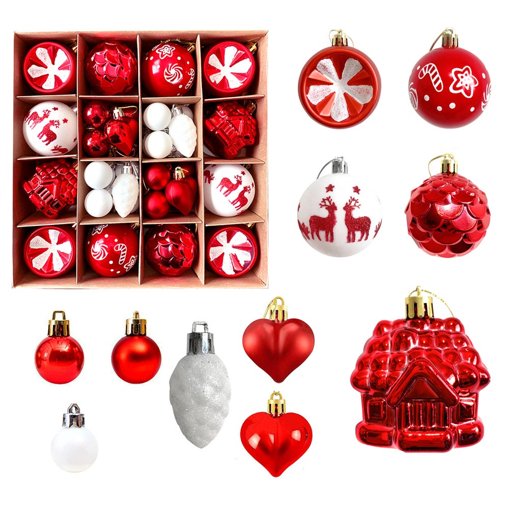 Christmas Ball Ornaments Tree Decoration Box Gift Glittering Funny Party