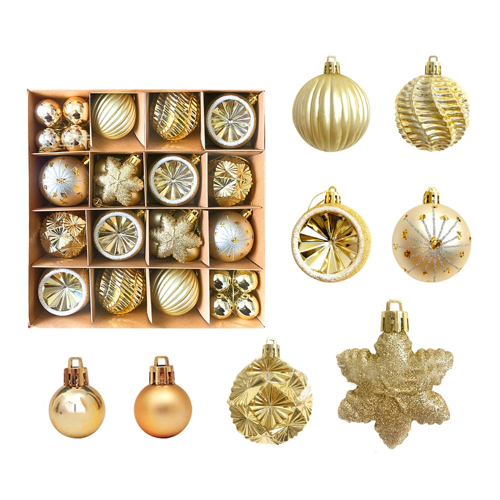 Christmas Ball Ornaments Tree Decoration Box Gift Glittering Funny Party