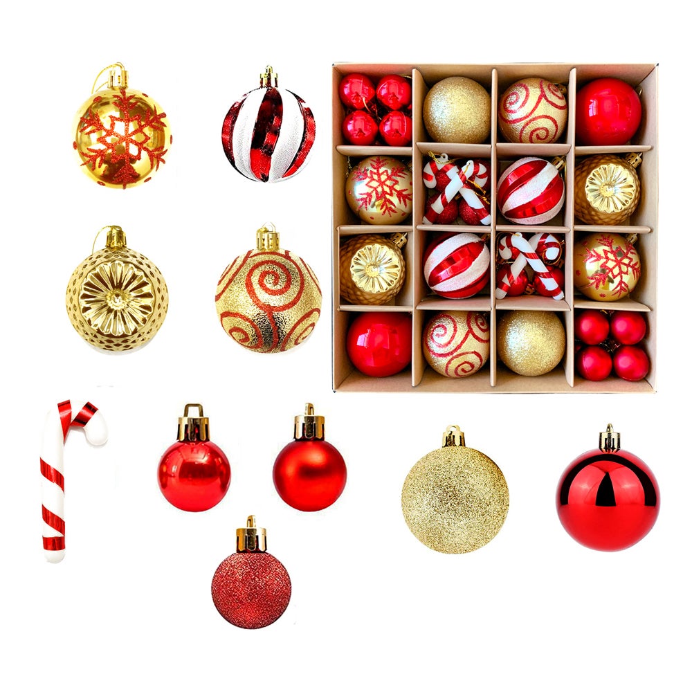 Christmas Ball Ornaments Tree Decoration Box Gift Glittering Funny Party