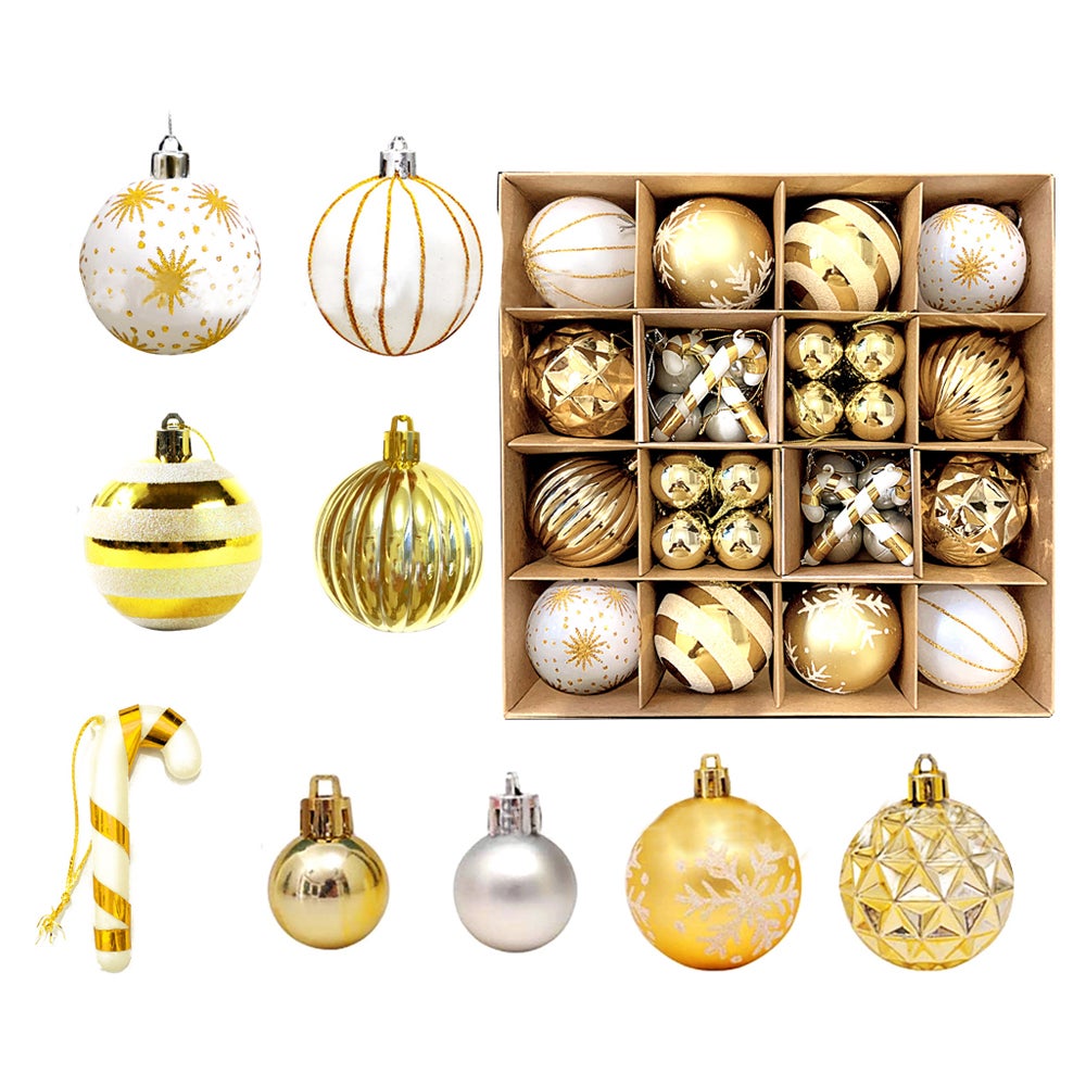 Christmas Ball Ornaments Tree Decoration Box Gift Glittering Funny Party
