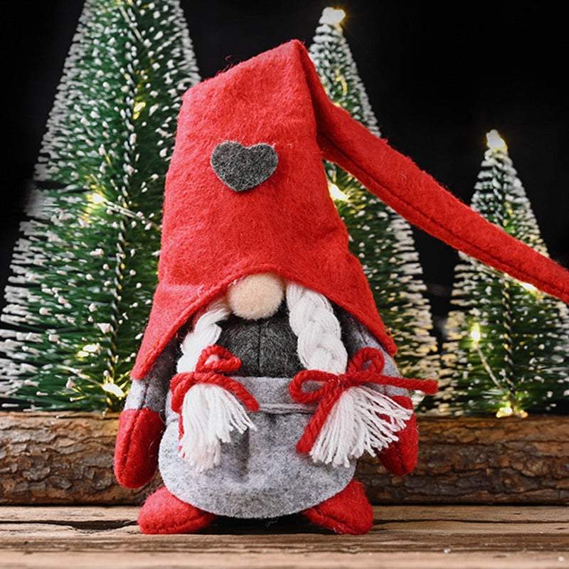 Christmas Decorations Faceless Doll Ornament Male Female