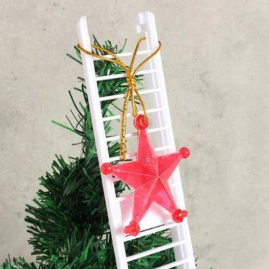 Christmas Decorations Gift Electric Ladder Santa Claus Party Music Toy Without Battery